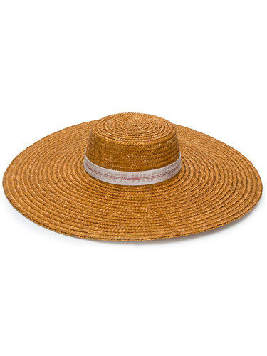 OFF-WHITE NUDE STRAW HAT