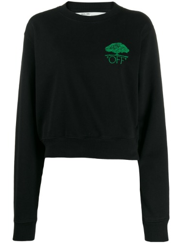 OFF-WHITE OFF TREE CROPPED CREWNECK