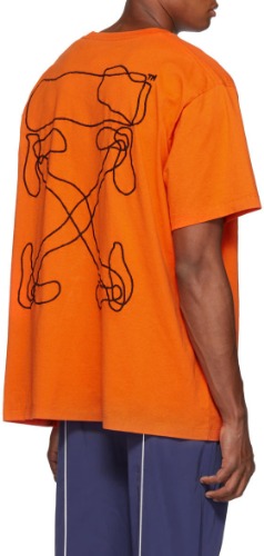 OFF-WHITE ABSTRACT ARROWS S/S OVER T-SHIRT ORANGE