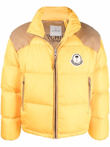 8 MONCLER PALM ANGELS KELSEY DOWN JACKET YELLOW