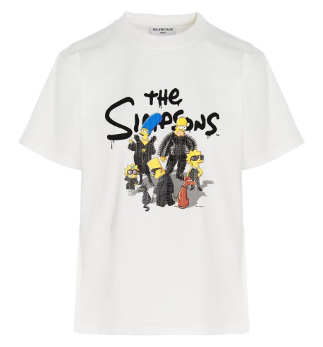 BALENCIAGA THE SIMPSONS 20TH TELEVISION SMALL FIT T-SHIRT WHITE