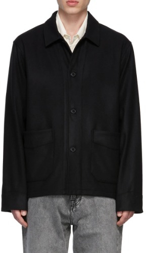 OUR LEGACY BLACK WOOL ARCHIVE BOX JACKET