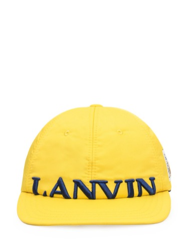 LANVIN NYLON LOGO CAP YELLOW