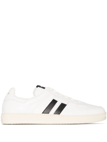 TOM FORD RADCLIFFE LEATHER LOW SNEAKERS WHITE