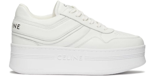 CELINE BLOCK SNEAKERS WITH WEDGE OUTSOLE OPTIC WHITE (WOMEN)