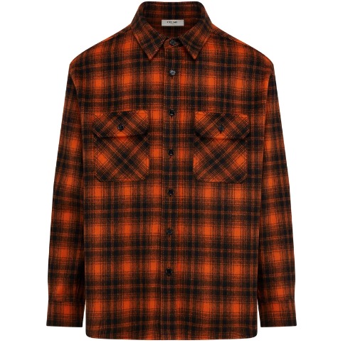 CELINE LOOSE SHIRT IN CHECKED WOOL