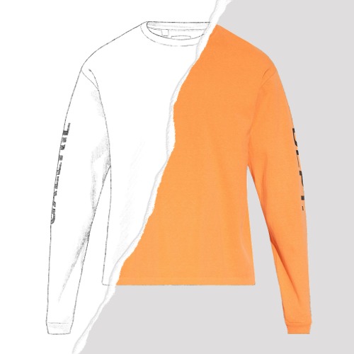 GALLERY DEPT. FRENCH COLLECTOR L/S T-SHIRT ORANGE