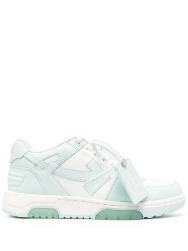 OFF-WHITE OOO OUT OF OFFICE CALF LEAHER SNEAKERS WHITE &amp; MINT (WOMEN)