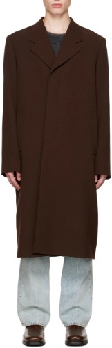 OUR LEGACY BROWN EXQUISITE WOOL UNIFORM COAT
