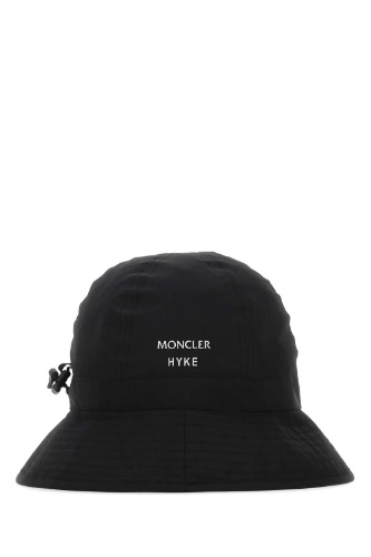 4 MONCLER HYKE LOGO BUCKET HAT BLACK