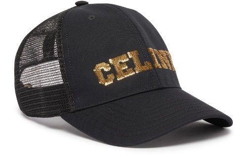 CELINE SEQUIN EMBROIDERED CAP BLACK