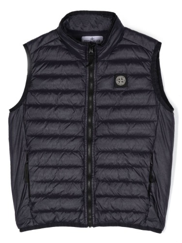 STONE ISLAND JUNIOR QUILTED LIGHT DOWN VEST NAVY (14)
