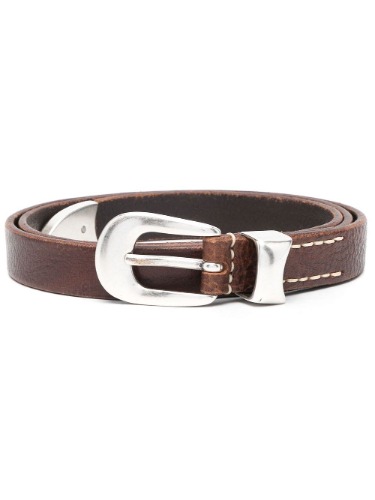 OUR LEGACY BROWN LEATHER 2CM BELT