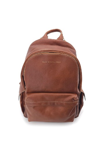 BRUNELLO CUCINELLI BROWN LEATHER BACKPACK