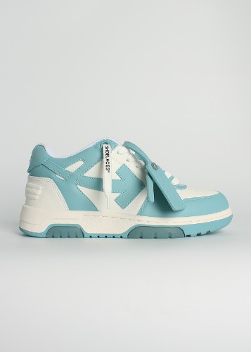 OFF-WHITE OOO OUT OF OFFICE CALF LEAHER SNEAKERS CELADON &amp; WHITE (WOMEN)