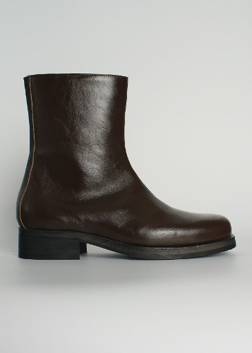 OUR LEGACY OLIVE LEATHER CAMION BOOTS (CARRYOVER)