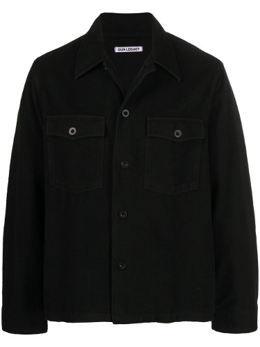 OUR LEGACY BLACK BRUSHED COTTON EVENING COACH JACKET (CARRYOVER)