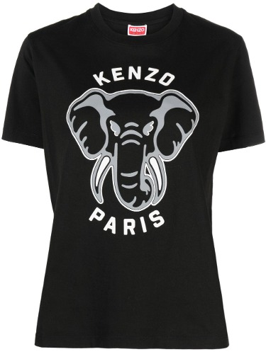 KENZO VARSITY JUNGLE KENZO ELEPHANT T-SHIRT BLACK