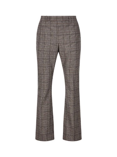 CELINE PRINCE OF WALES CHECKED WOOL FLANNEL PANTS
