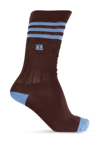 ADIDAS X WALES BONNER CREW SOCKS MYSTERY BROWN &amp; LUCKY BLUE