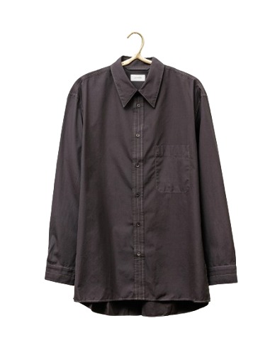 LEMAIRE STRAIGHT COLLAR SHIRT CARBON