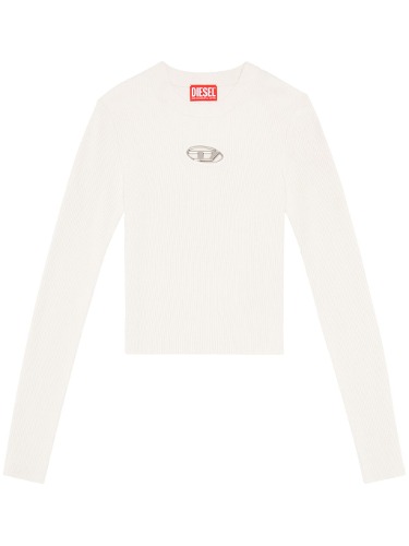 DIESEL M-VALARY L/S KNIT TOP WHITE