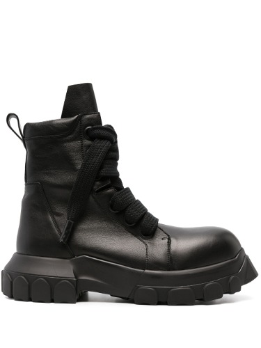 RICK OWENS JUMBOLACED BOZO TRACTOR BOOTS BLACK