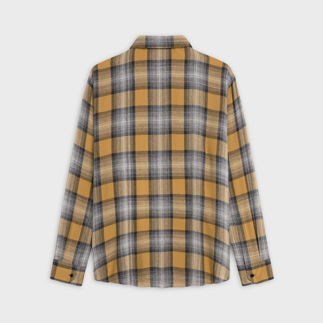 CELINE LOOSE SHIRT IN CHECKERED STRIPES YELLOW & BLUE - Maison D