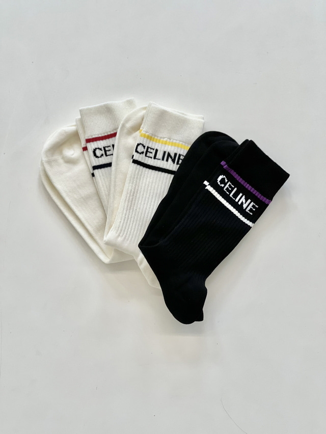 Shop CELINE Celine cotton socks (2A41O961M.01OW) by BUNNY1126